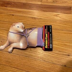 Ferret Sm Animal Nylon Lead W Harness 3/24"X6 feet Japanese Made Washable Purple